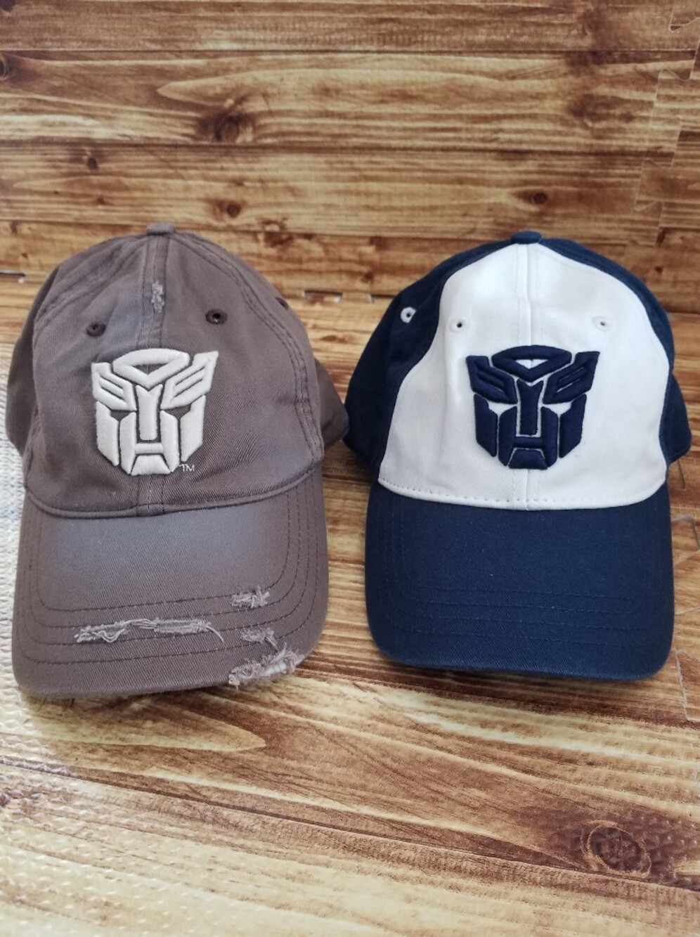 Transformers Autobots Navy Brown Baseball Cap Hat Set Bundle Men's Snap Back